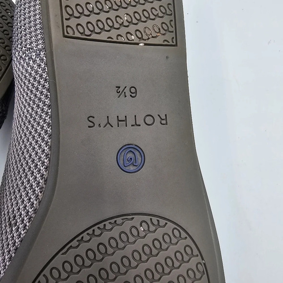 Rothy's The Flat Pebble Gray Textile Ballet Shoes Size 6.5 - Picture 7 of 9